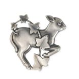 GEORG JENSEN, A LAMB BROOCH in silver, designed by Arno Malinowski, design number 311, featuring ...