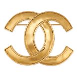 CHANEL, A VINTAGE CC LOGO BROOCH designed as a large CC logo, signed Chanel, 6.4cm, 23.6g.