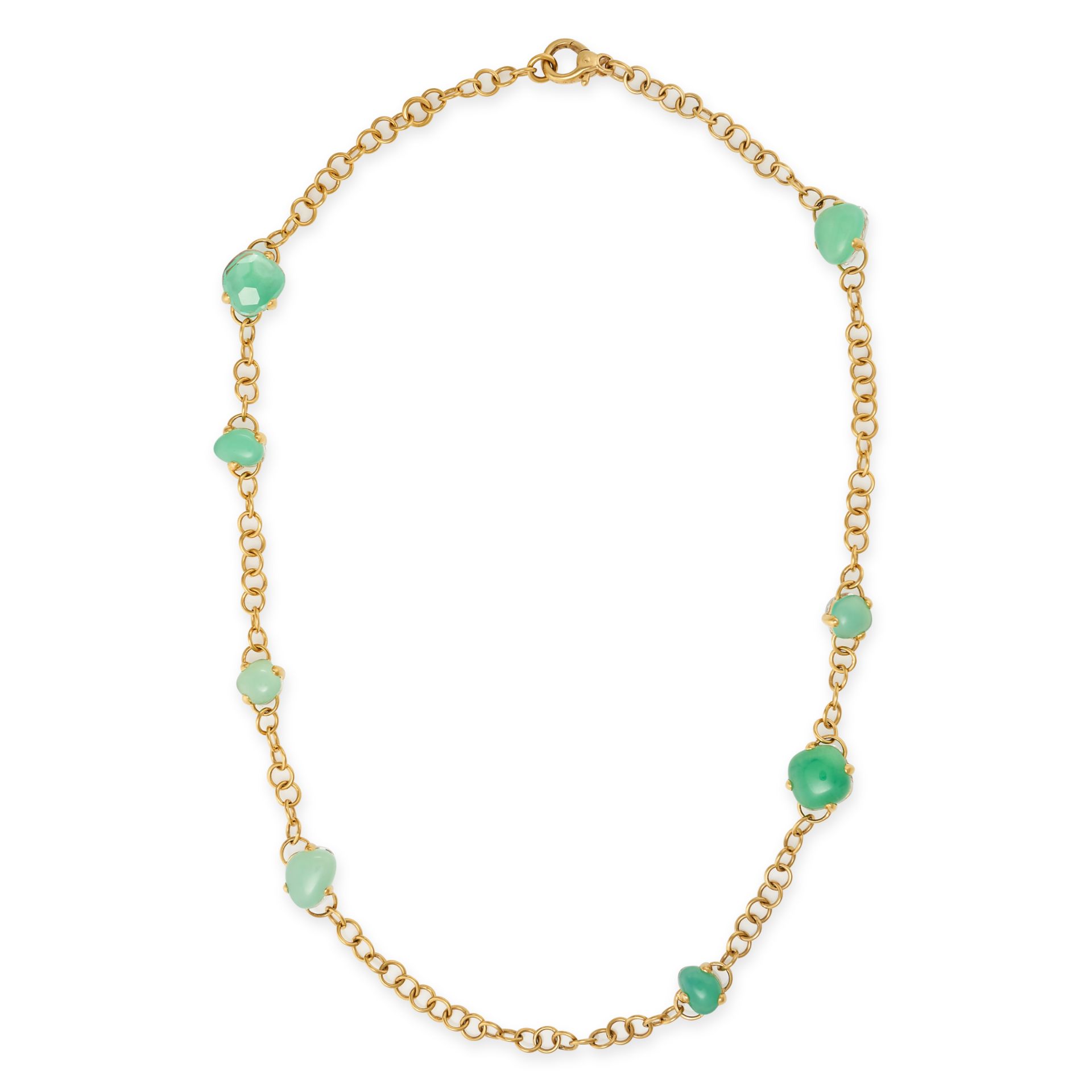 POMELLATO, A CHRYSOPRASE AND ROCK CRYSTAL CAPRI SUITE in 18ct yellow gold, comprising a long fanc... - Bild 3 aus 4