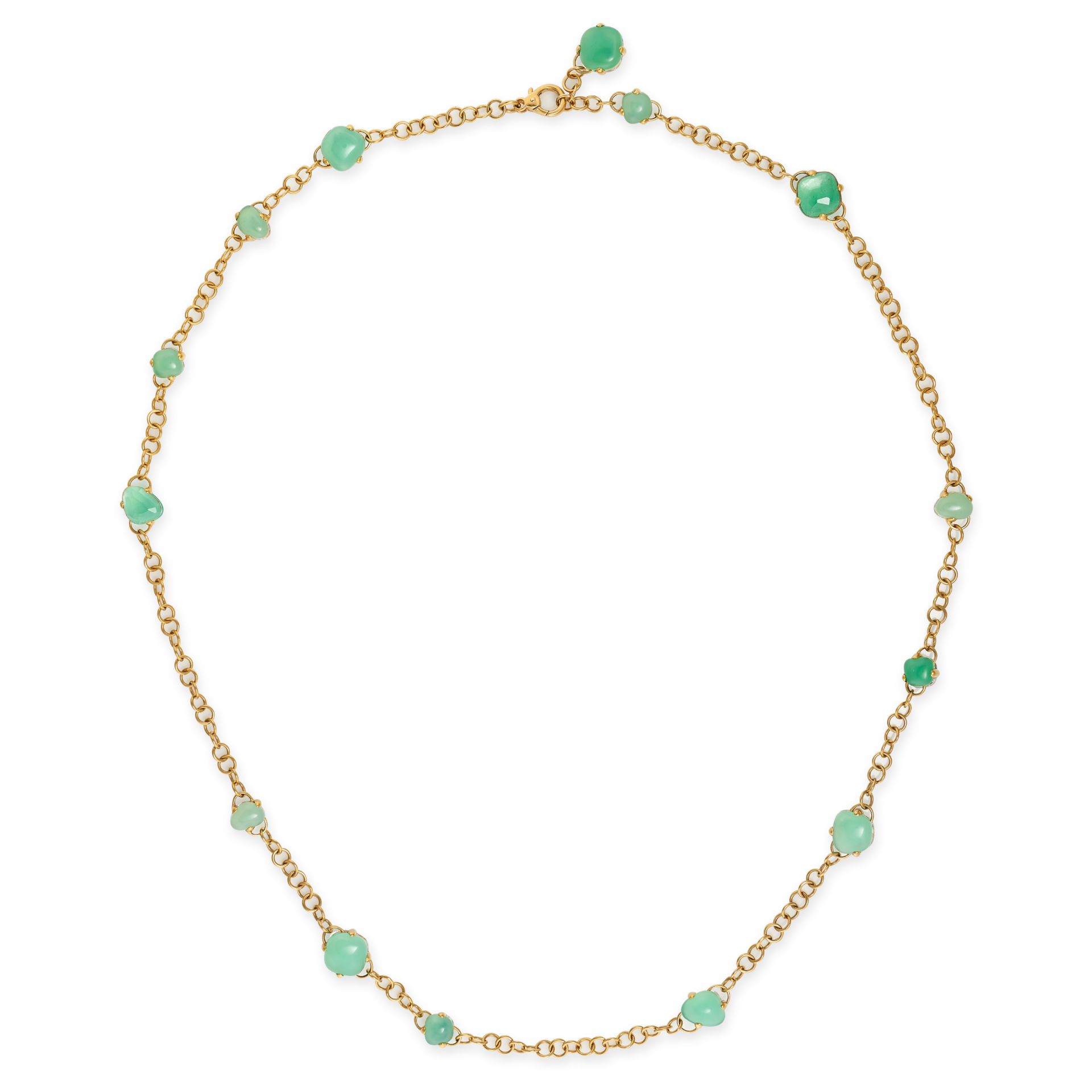 POMELLATO, A CHRYSOPRASE AND ROCK CRYSTAL CAPRI SUITE in 18ct yellow gold, comprising a long fanc... - Bild 2 aus 4