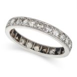 A DIAMOND FULL ETERNITY RING set all around with a row of round brilliant cut diamonds all totall...