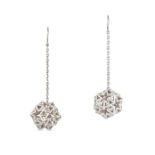 SOLANGE AZAGURY-PARTRIDGE, A PAIR OF 'LONE STAR' DROP EARRINGS in 18ct white gold, each comprisin...