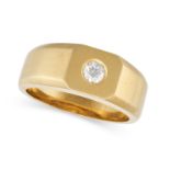 A DIAMOND GYPSY RING in 18ct yellow gold, set with a round brilliant cut diamond of approximately...