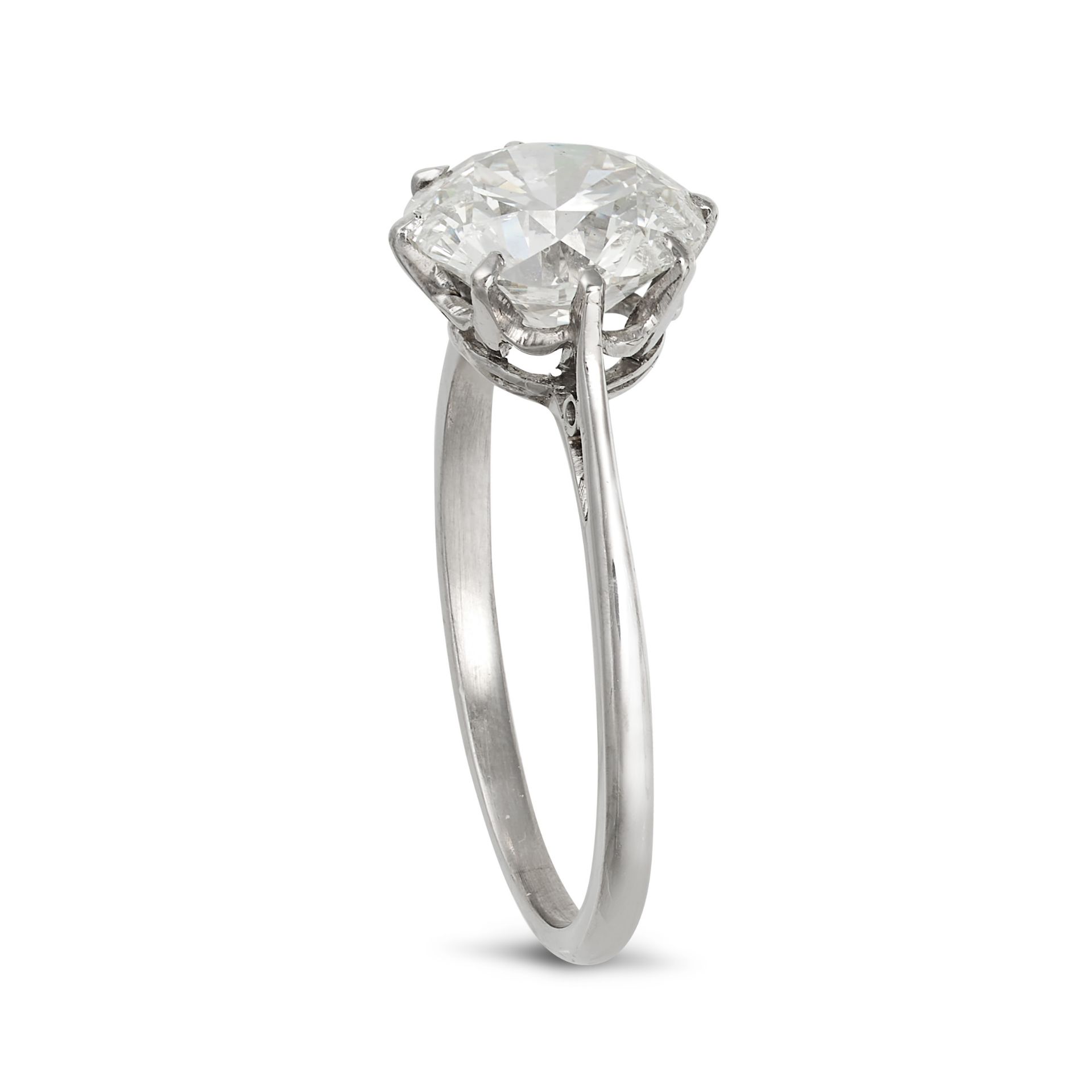 A 2.02 CARAT SOLITAIRE DIAMOND RING set with a round brilliant cut diamond of 2.02 carats, no ass... - Image 2 of 2