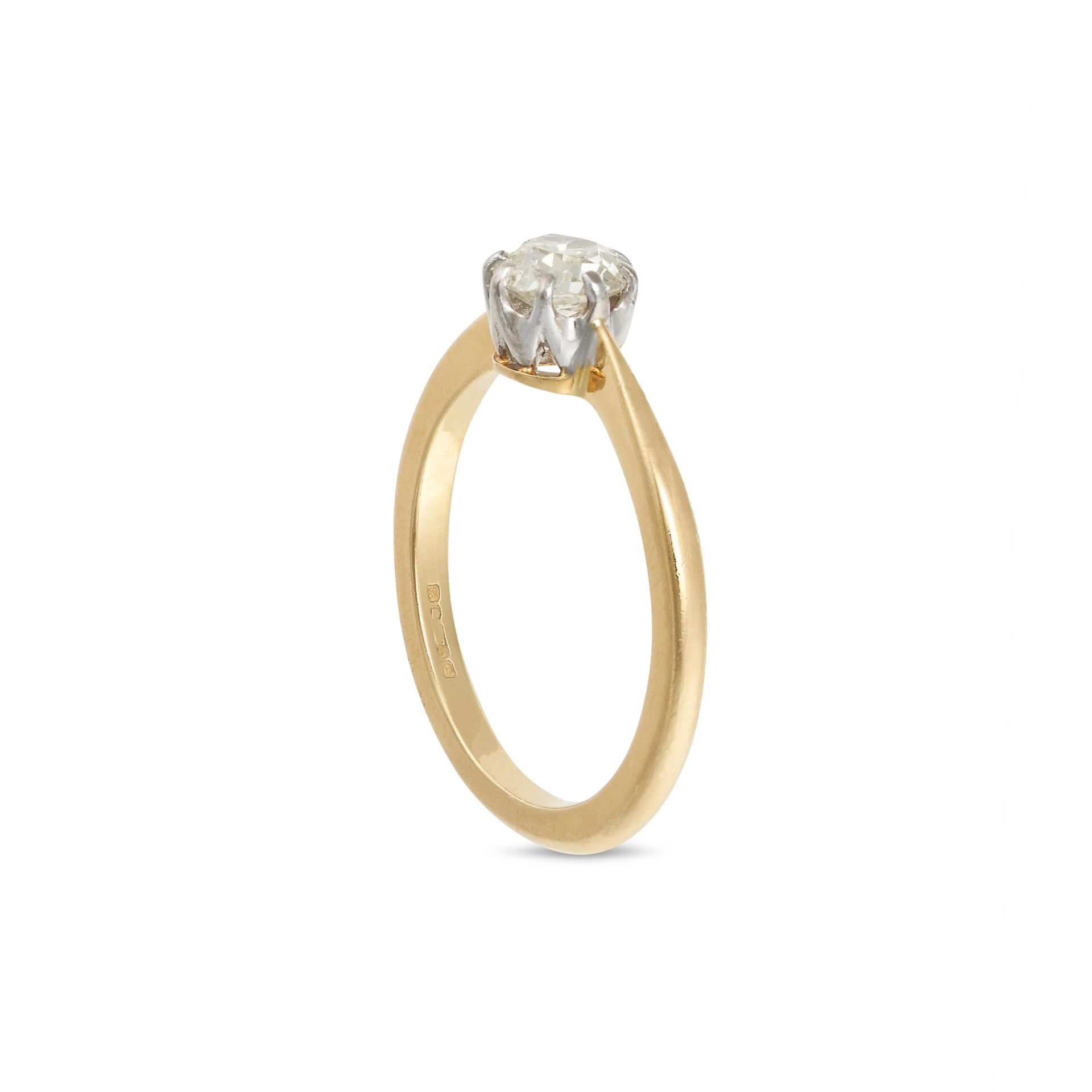 NO RESERVE - A SOLITAIRE DIAMOND RING in 18ct yellow gold, set with an old cut diamond of approxi... - Image 2 of 2