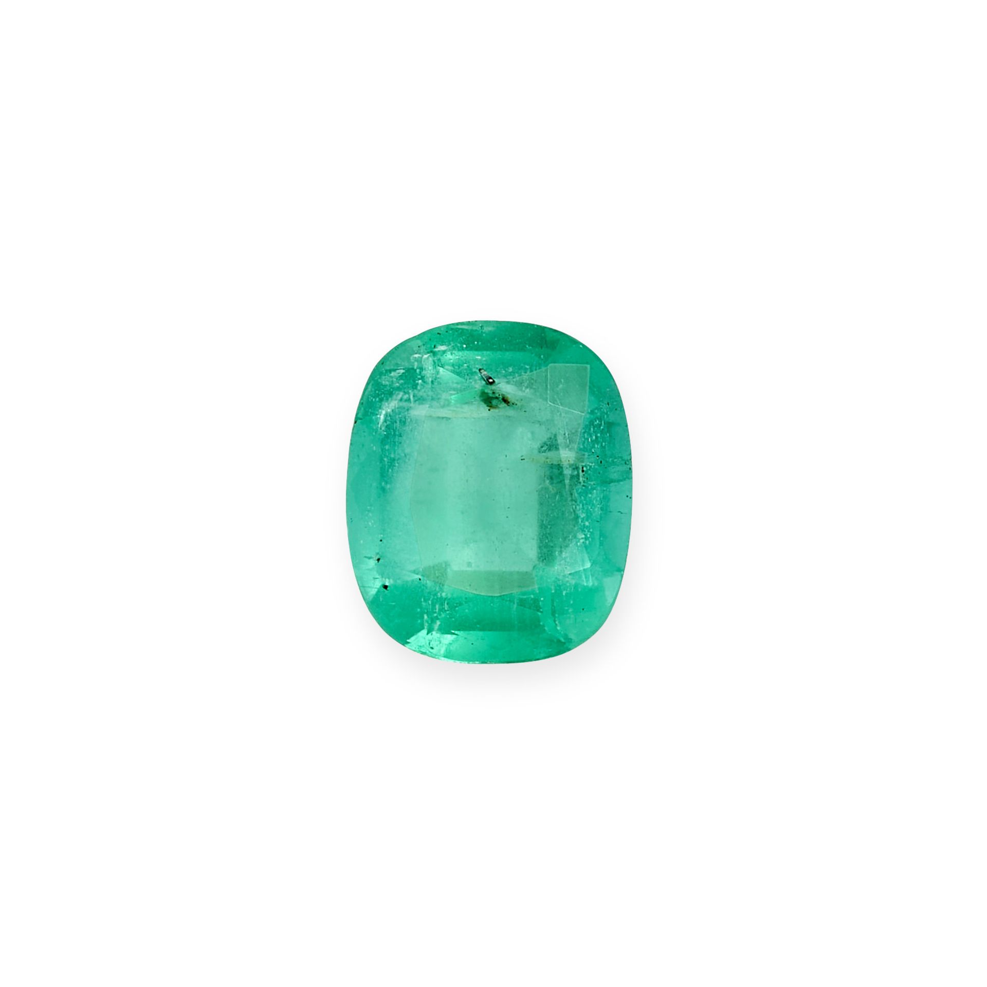 AN UNMOUNTED EMERALD cushion cut, 0.75ct.