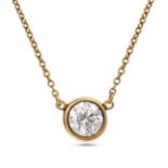 ELSA PERETTI FOR TIFFANY & CO., A DIAMONDS BY THE YARD SOLITAIRE DIAMOND PENDANT NECKLACE in 18ct...