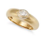 GARRARD, A SOLITAIRE DIAMOND RING in 18ct yellow gold, set with an oval cut diamond of approximat...