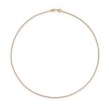 THEO FENNELL, A GOLD SNAKE CHAIN NECKLACE in 18ct yellow gold, rounded snake link chain, Theo Fen...