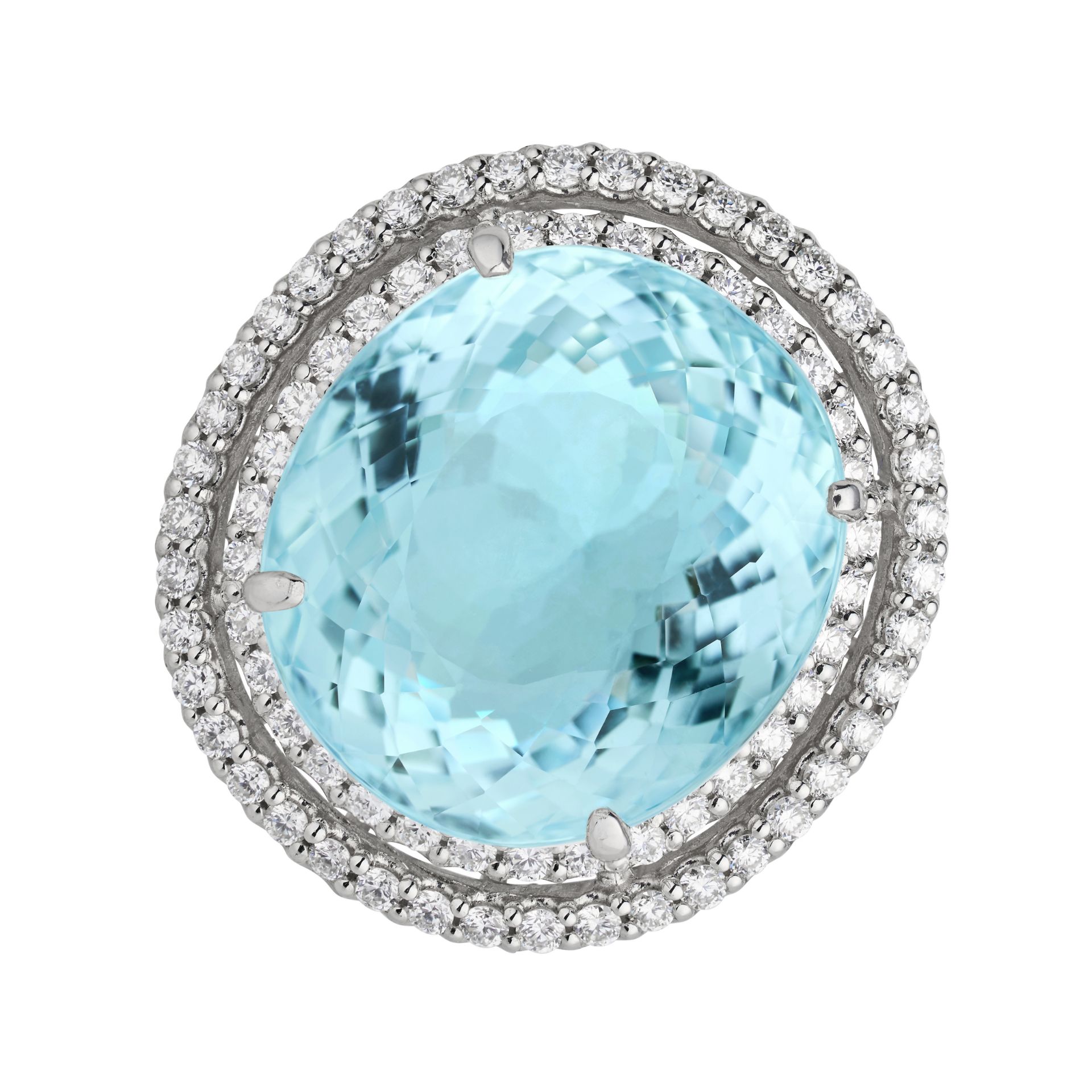 AN IMPORTANT PARAIBA TOURMALINE AND DIAMOND RING in platinum, set with an oval mixed cut Paraiba ... - Image 3 of 5