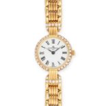 BAUME & MERCIER, A LADIES DIAMOND WRISTWATCH in 18ct yellow gold, model ref 16682, the bezel set ...