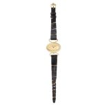 JAEGER-LECOULTRE, A VINTAGE LADIES ETRIER WRISTWATCH C1970s in 18ct yellow gold, the ellipse dial...