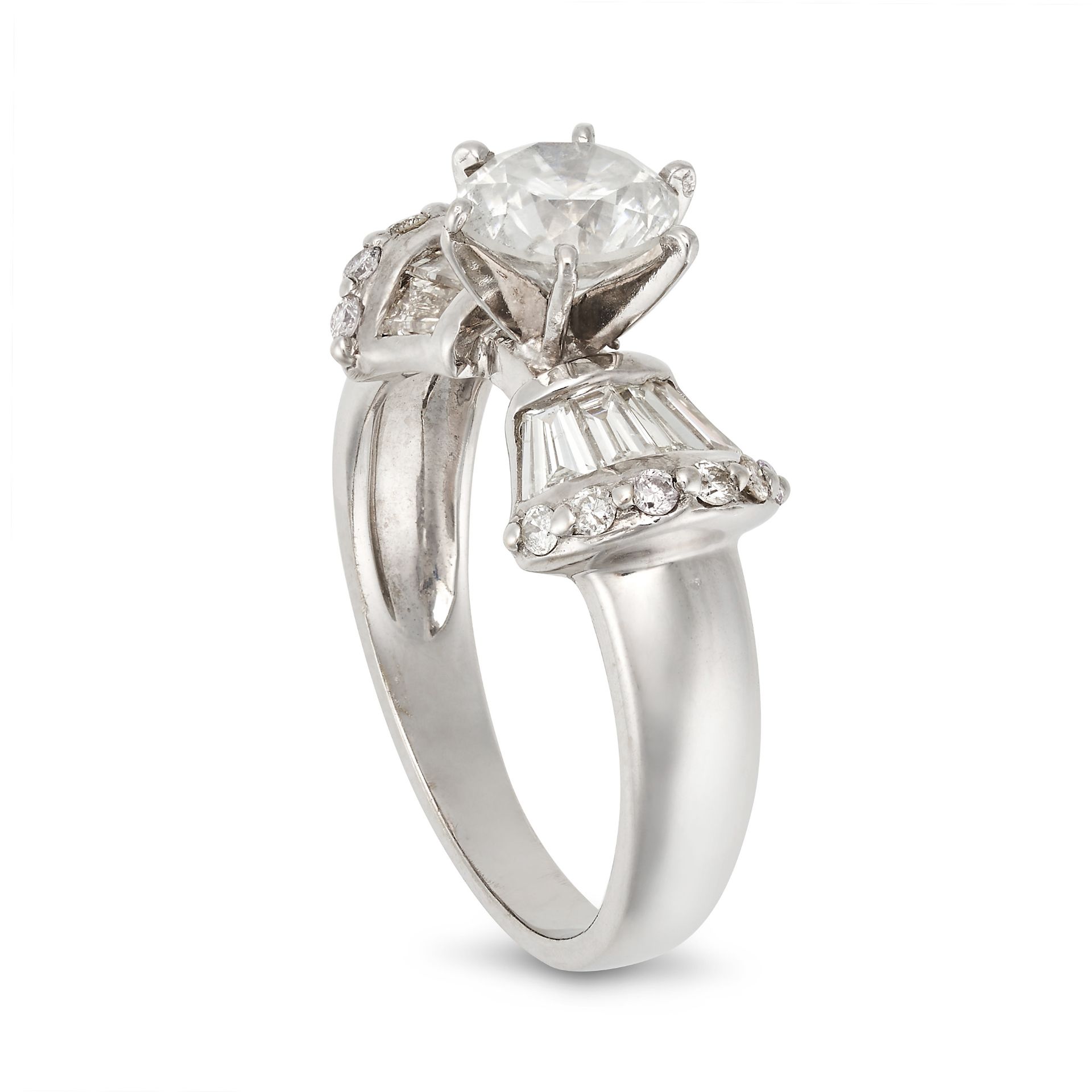 A SOLITAIRE DIAMOND RING in 18ct white gold, set with a round brilliant cut diamond, of approxima... - Image 2 of 2