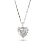 A 2.05 CARAT DIAMOND HEART PENDANT NECKLACE in platinum, the pendant set with a heart brilliant c...