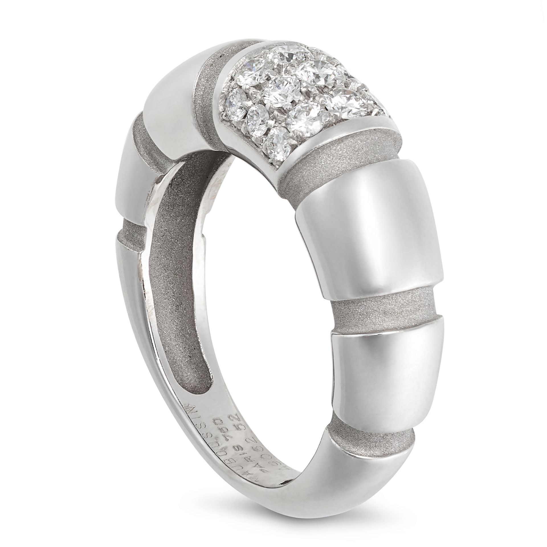 MAUBOUSSIN, A DIAMOND NADJA RING in 18ct white gold, the central section pave set with round bril... - Image 2 of 2