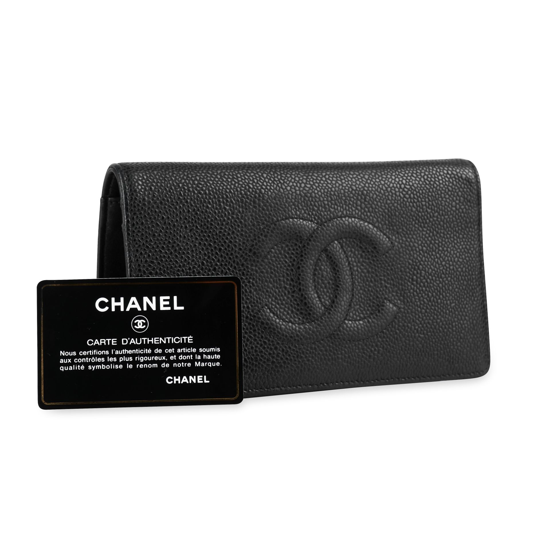 CHANEL TIMELESS CC BLACK CAVIAR LONG WALLET Condition grade B-. 18cm long, 10.5cm high. Produce... - Image 4 of 4