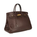 HERMES CHOCOLATE BIRKIN 40 BAG Condition grade C+.  Produced in 1997. 40cm long, 30cm high. Top...