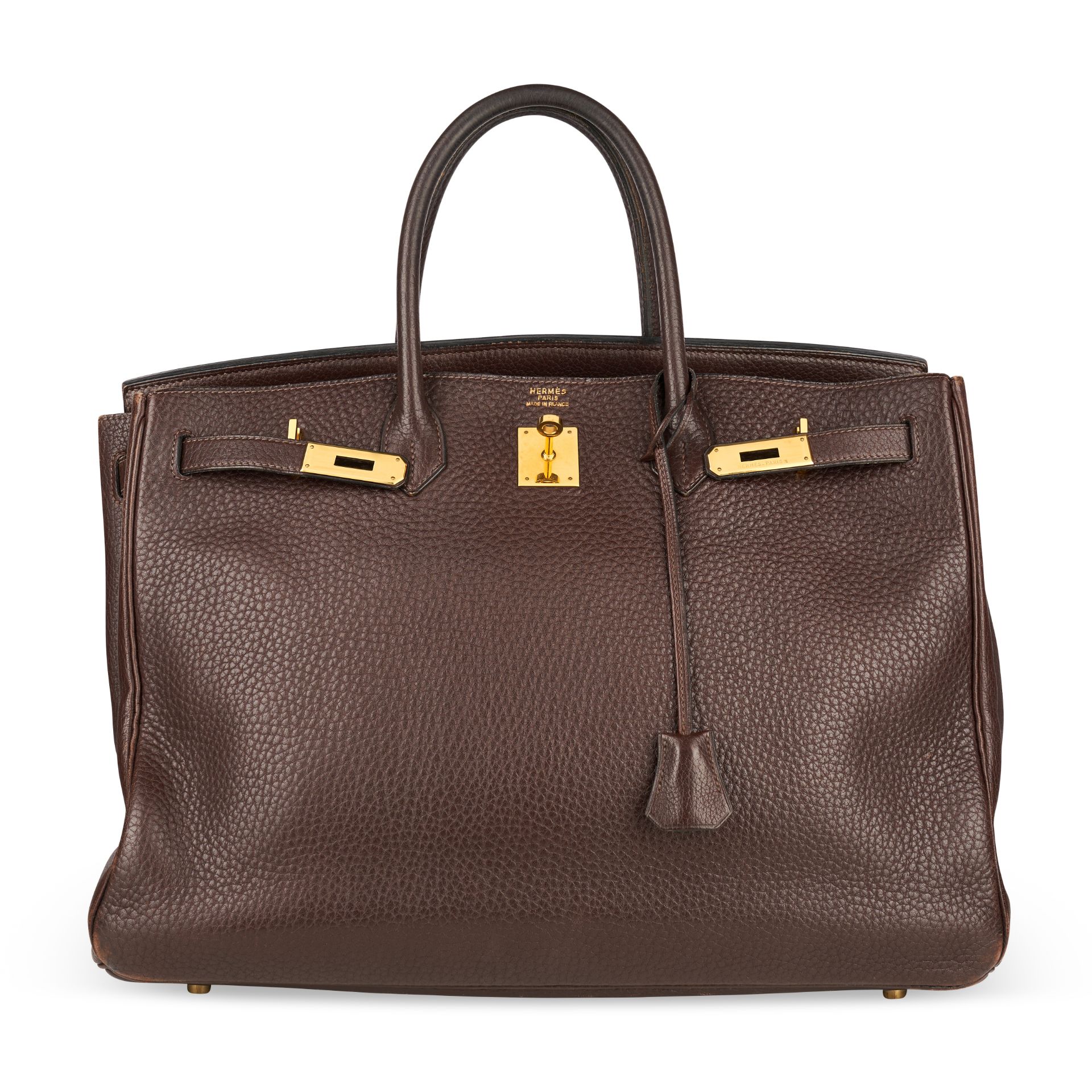 HERMES CHOCOLATE BIRKIN 40 BAG Condition grade C+.  Produced in 1997. 40cm long, 30cm high. Top... - Image 2 of 5