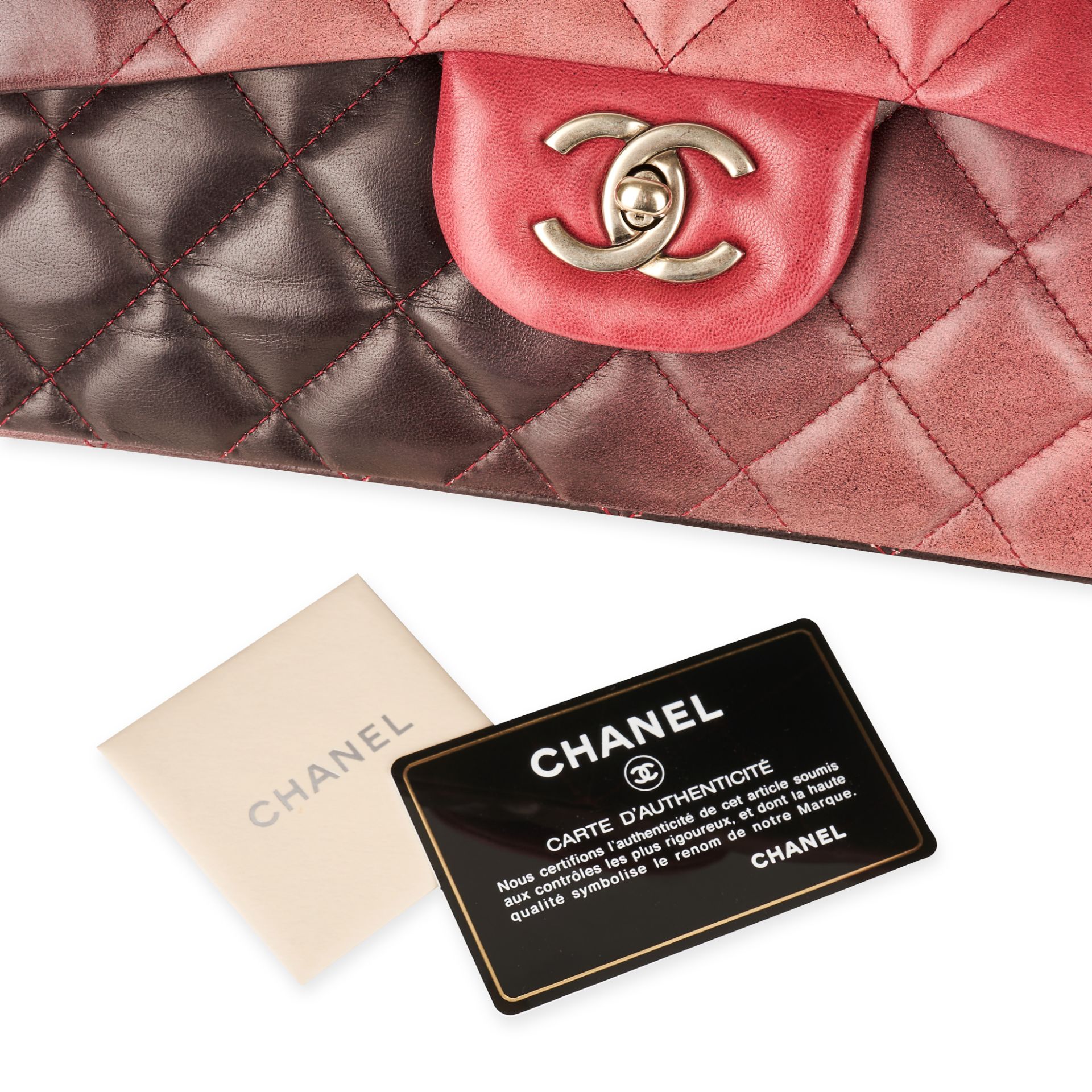 CHANEL OMBRE JUMBO SINGLE FLAP BAG Condition grade B. Produced between 2009 and 2010. 30cm long... - Image 7 of 12