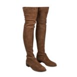 STUART WEITZMAN LOWLAND KNEE HIGH BOOTS Condition grade A-.  Size 39. Heel height 3cm. Camel to...