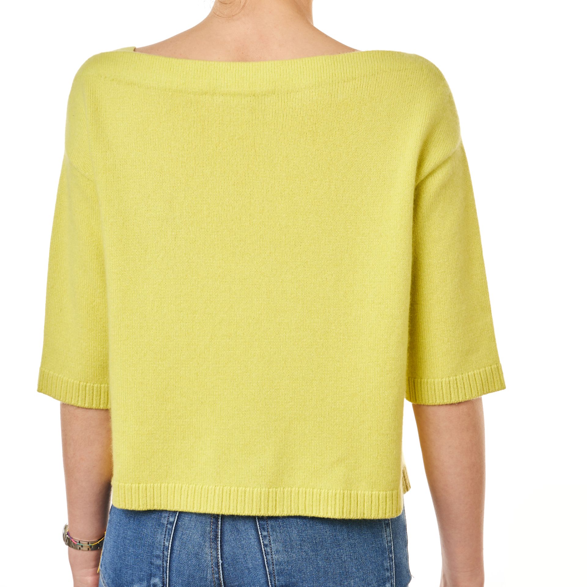 VALENTINO YELLOW CASHMERE JUMPER Condition grade B+. Size S. 100cm chest, 50cm length. Yellow t... - Bild 3 aus 3