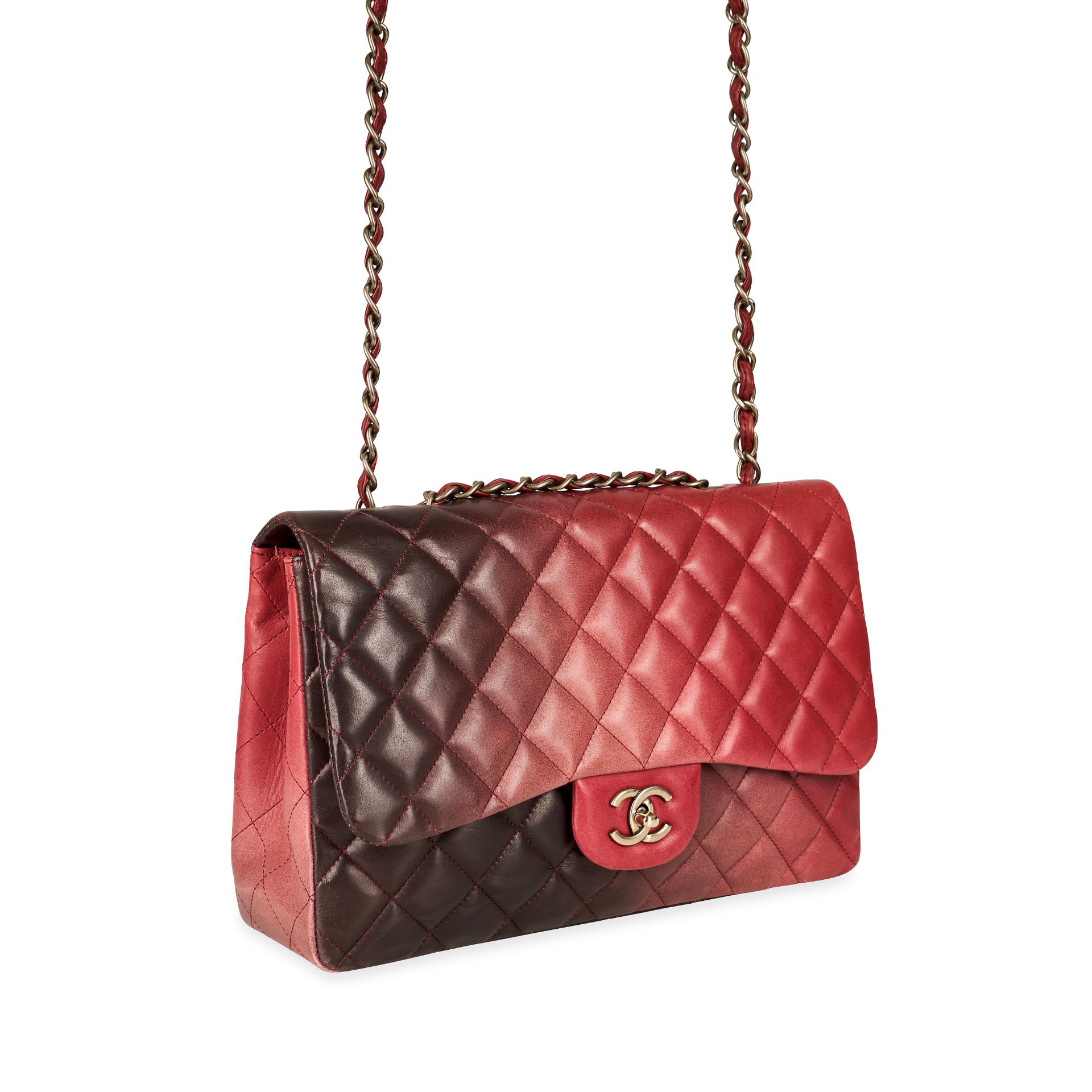 CHANEL OMBRE JUMBO SINGLE FLAP BAG Condition grade B. Produced between 2009 and 2010. 30cm long... - Image 9 of 12