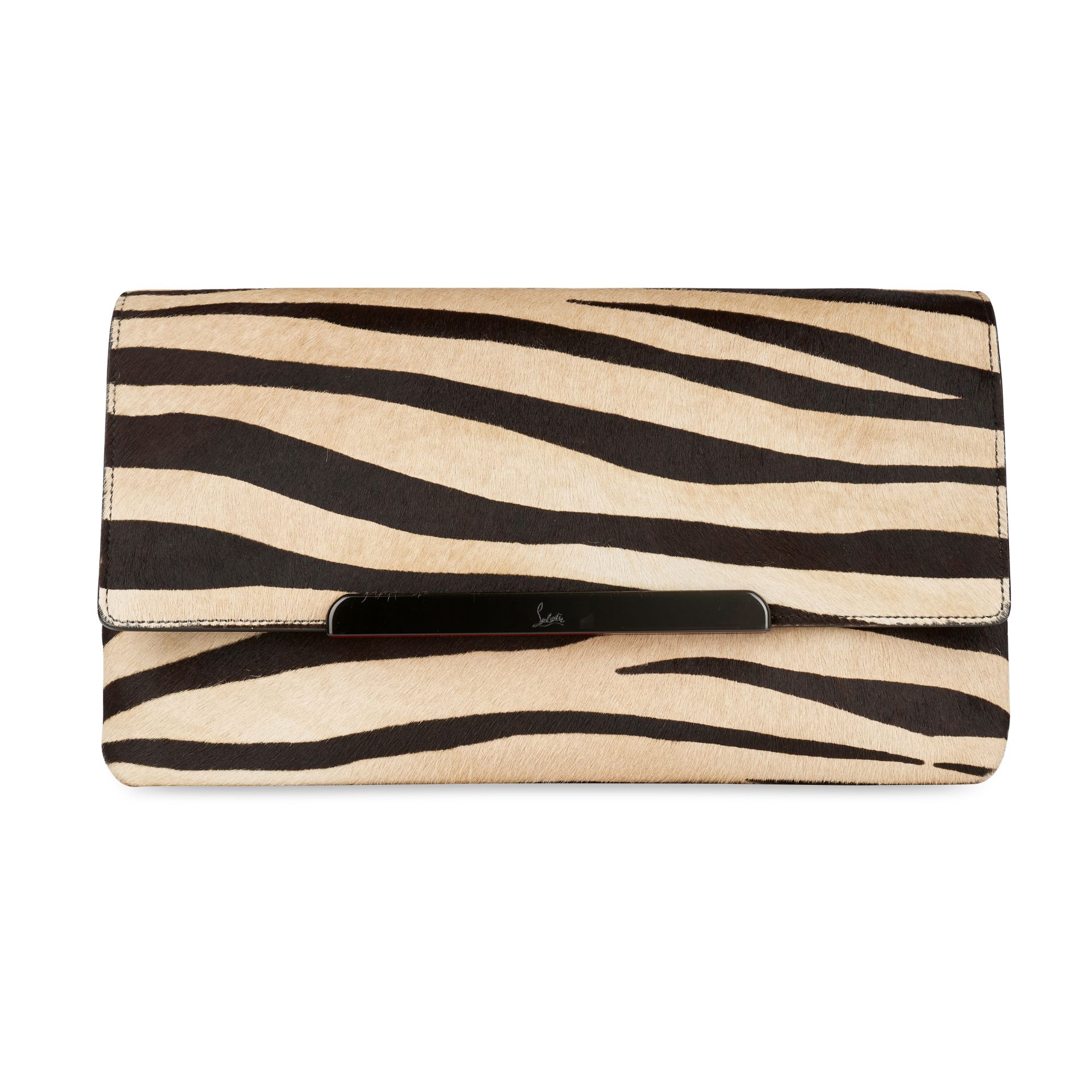 CHRISTIAN LOUBOUTIN ROUGISSIME PONY HAIR CLUTCH BAG Condition grade A-. 30cm long, 18cm high. A... - Image 4 of 7