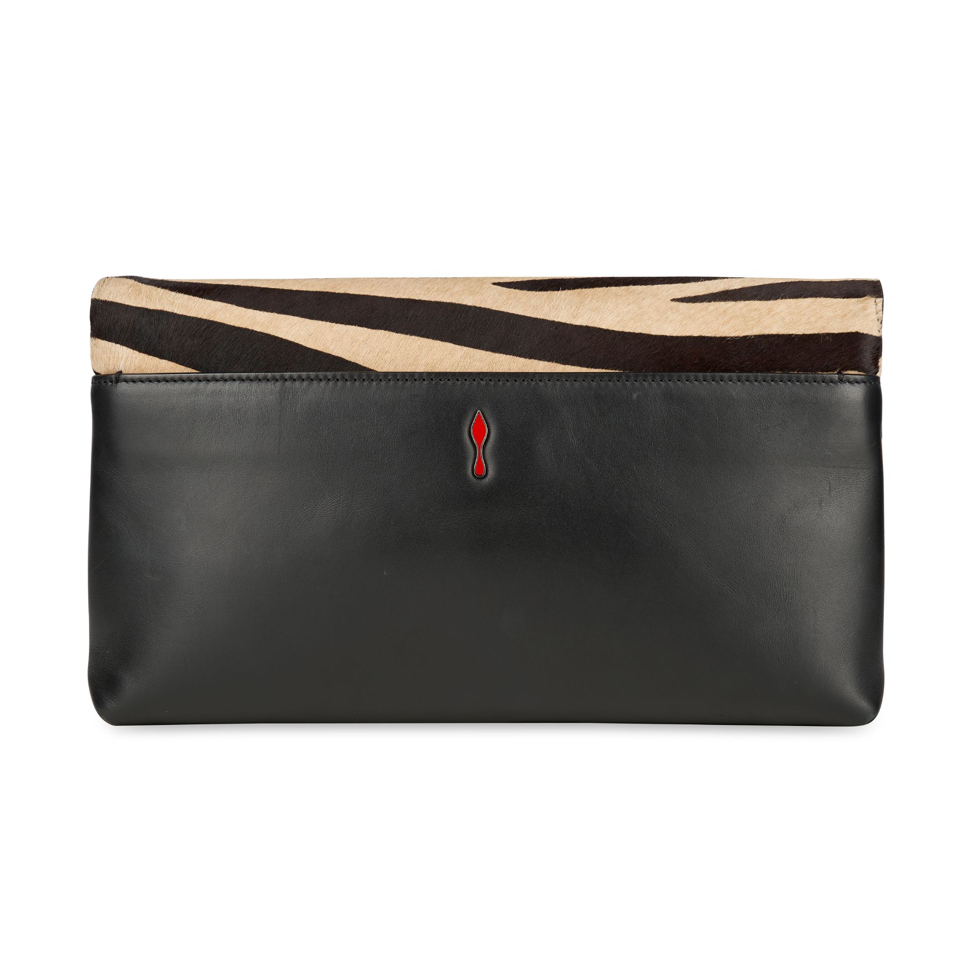 CHRISTIAN LOUBOUTIN ROUGISSIME PONY HAIR CLUTCH BAG Condition grade A-. 30cm long, 18cm high. A... - Image 3 of 7