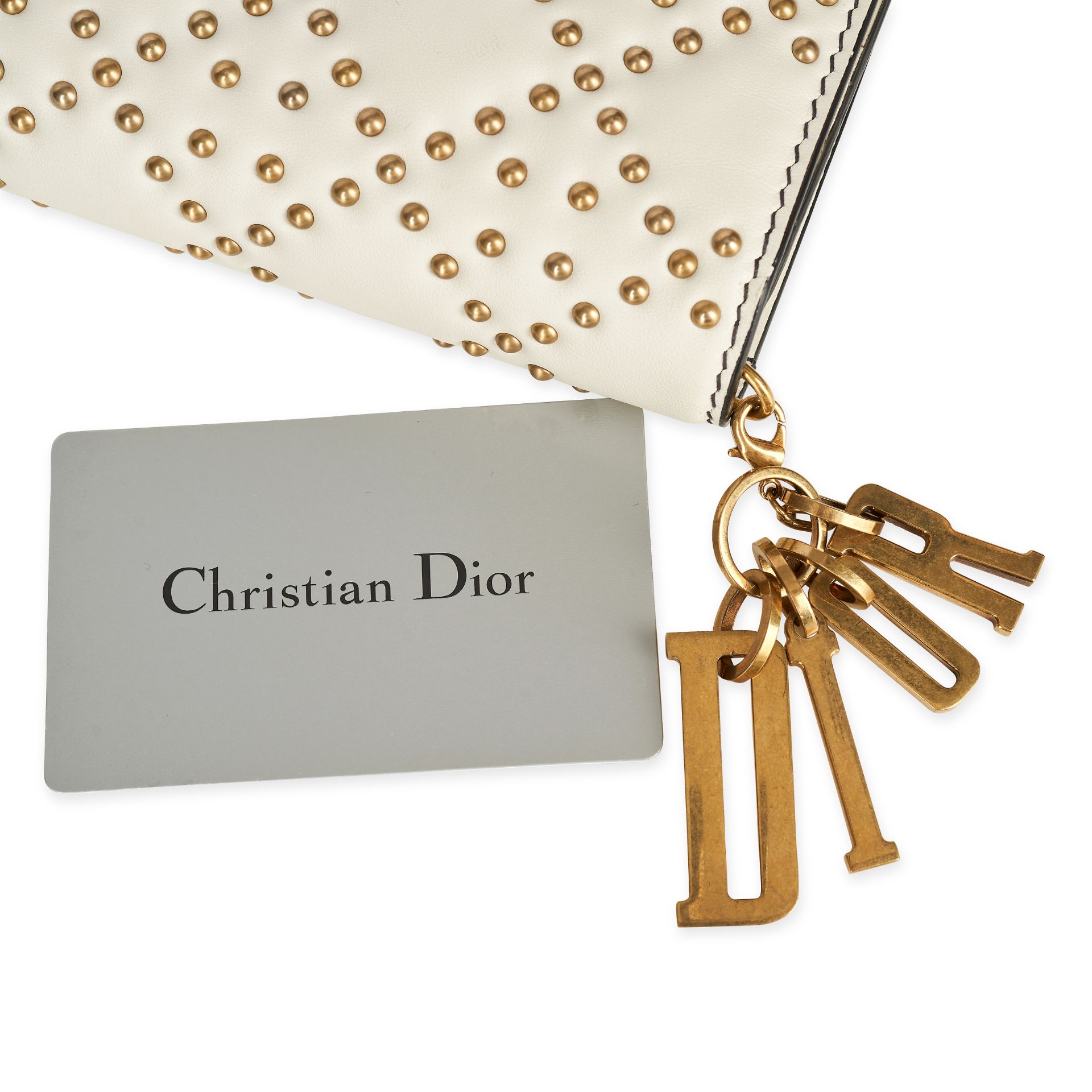 CHRISTIAN DIOR STUDDED CANNAGE LADY D WALLET ON CHAIN Condition grade A. 19cm long, 13cm high. ... - Bild 5 aus 7