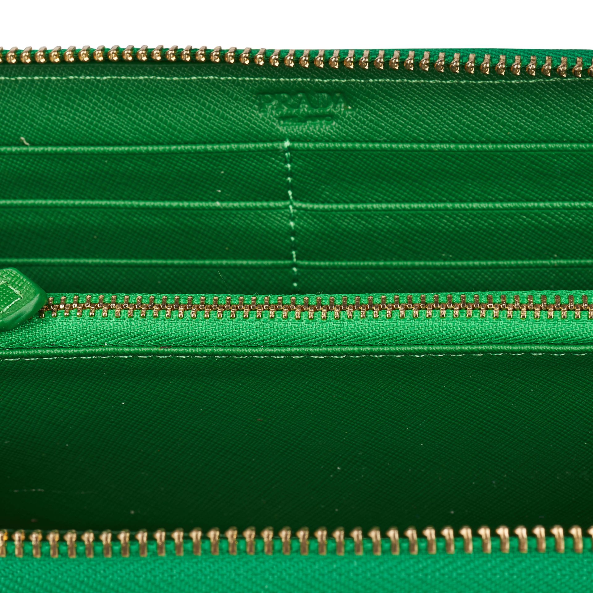 PRADA YELLOW AND GREEN SAFFIANO LEATHER LONG WALLET Condition grade A. 20cm long, 10cm high. Ye... - Image 3 of 4