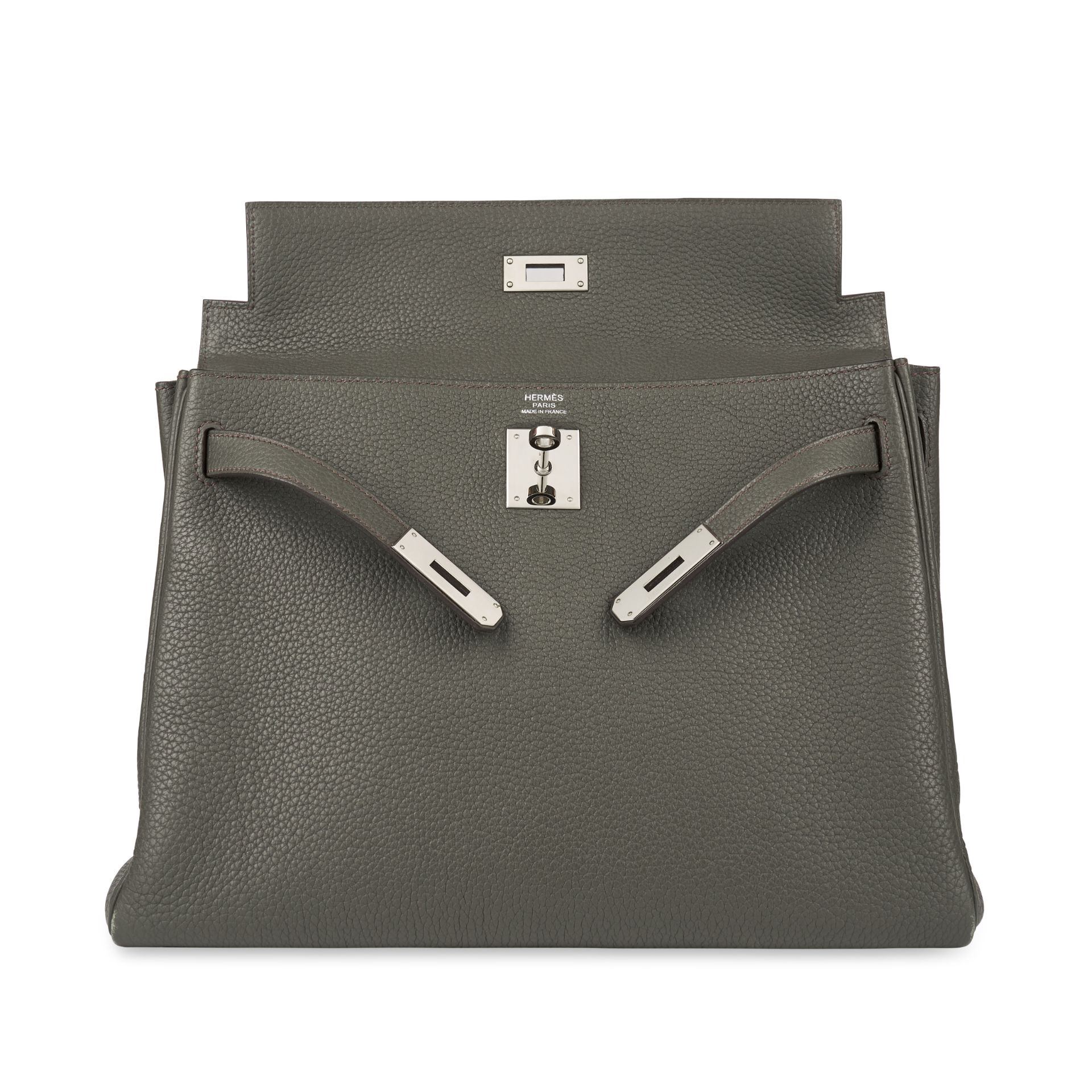 HERMES OLIVE KELLY 32 RETOURNE BAG Condition grade B-.  Produced in 2012. 32cm long, 22cm high.... - Image 4 of 6