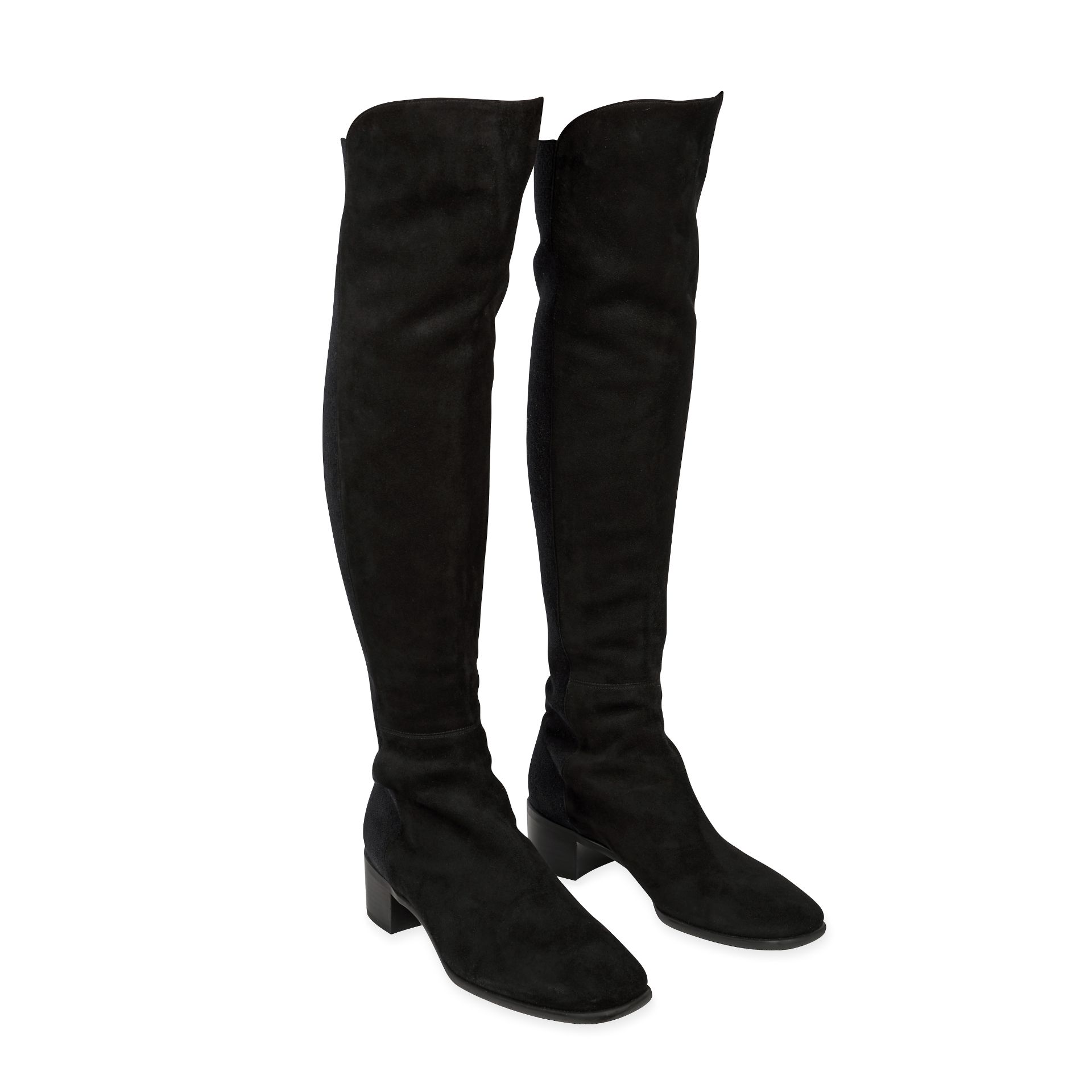 STUART WEITZMAN 5050 KNEE HIGH BOOTS Condition grade A, unworn.  Size 39. Heel height 5cm. Squa...