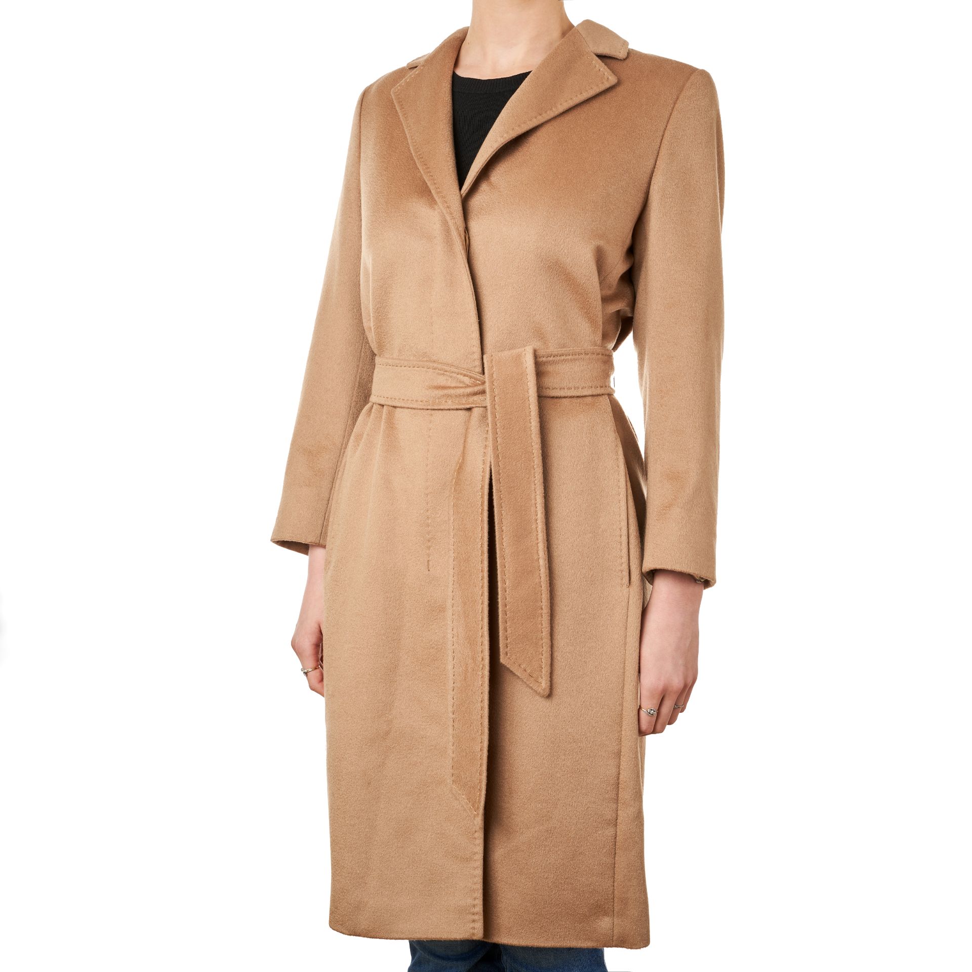 MAX MARA STUDIO CAMEL WRAP COAT Condition grade B+. Italian size 42. 80cm chest, 100cm length. ... - Bild 3 aus 3