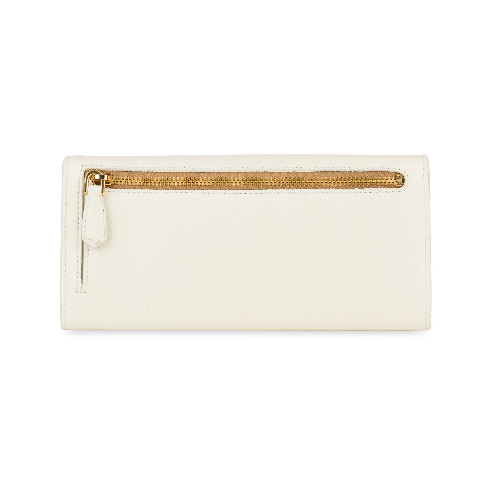 PRADA CREAM GRAINED LEATHER WALLET Condition grade B. 19cm long, 9cm high. Cream toned grained ... - Image 2 of 4