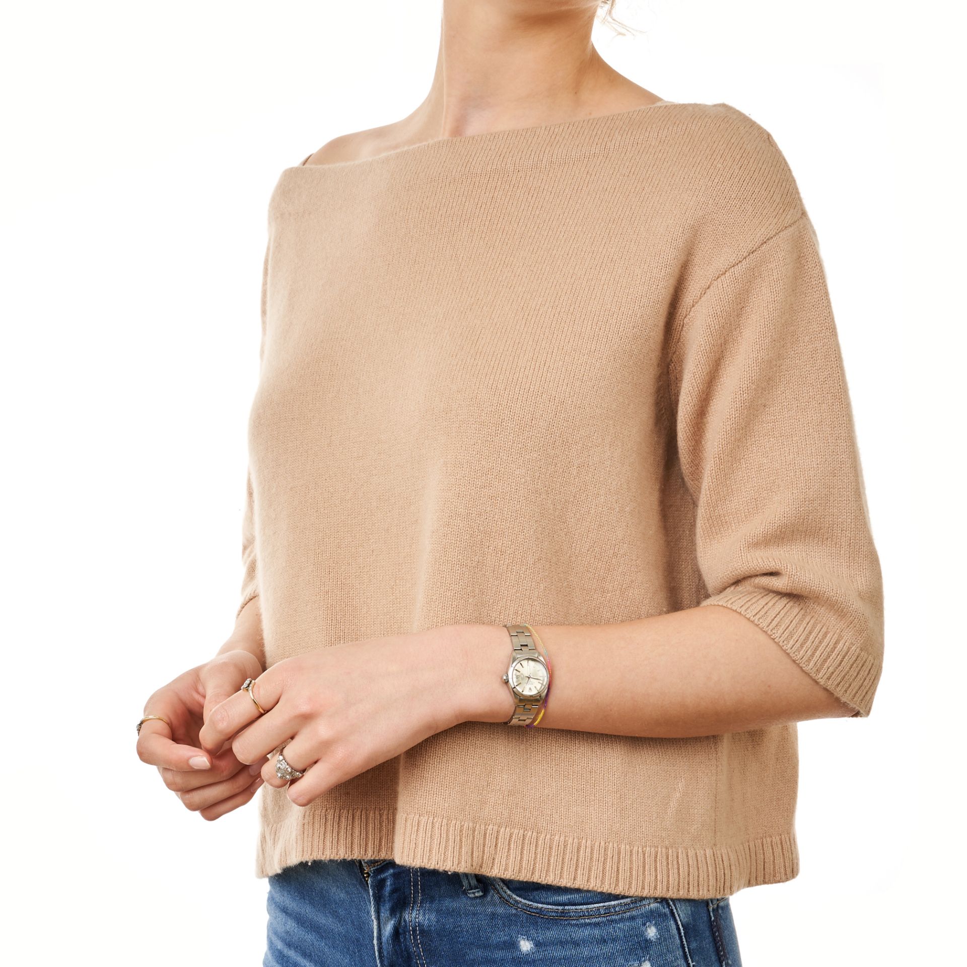 VALENTINO BEIGE CASHMERE JUMPER Condition grade A-. Size S. 100cm chest, 50cm length. Beige ton... - Bild 2 aus 3