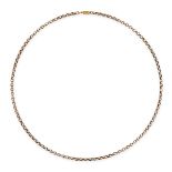 AN ANTIQUE BELCHER CHAIN NECKLACE in 9ct yellow gold, comprising a row of belcher links, clasp st...