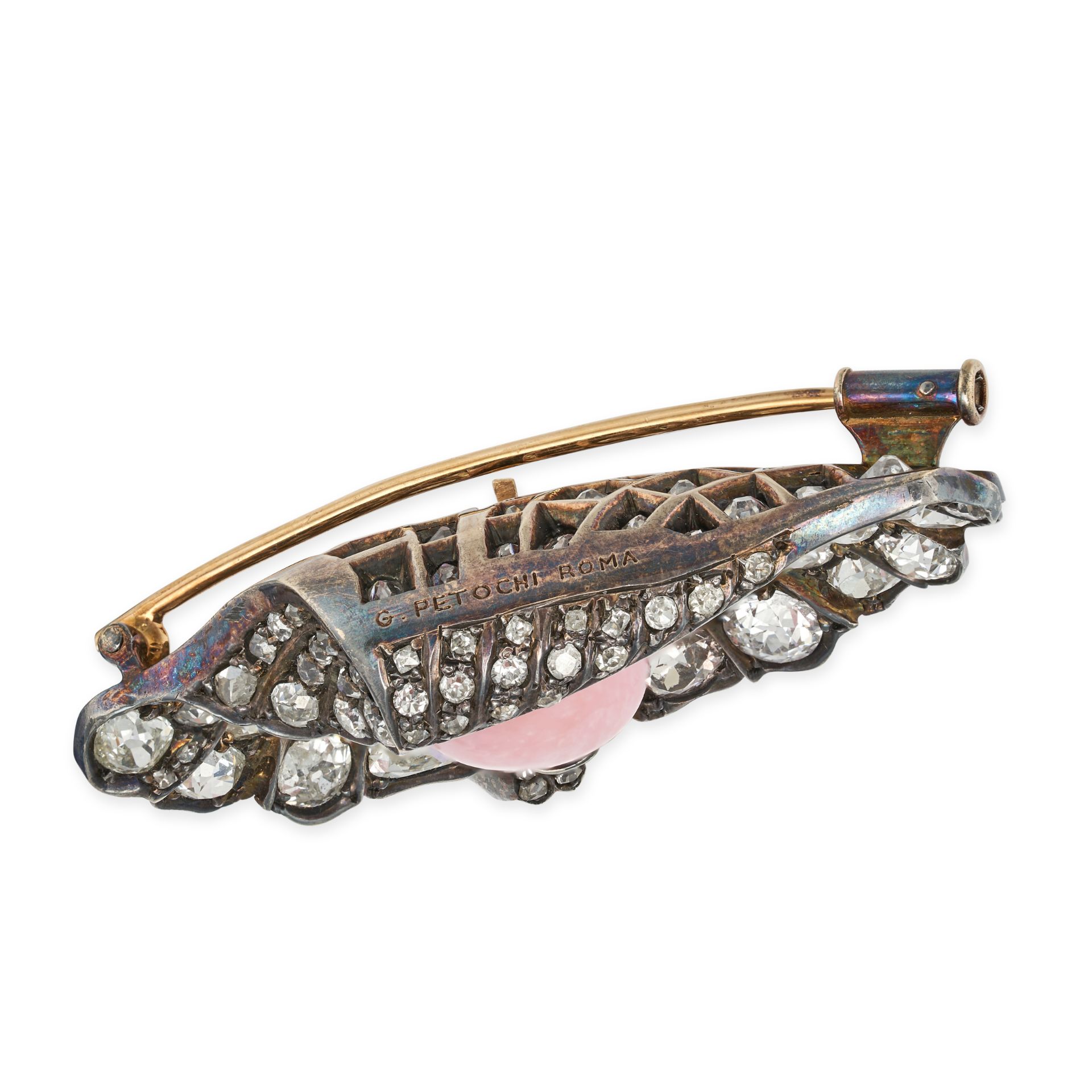 PETOCHI, AN IMPORTANT ANTIQUE NATURAL CONCH PEARL, NATURAL PEARL AND DIAMOND BROOCH in silver and... - Image 2 of 2