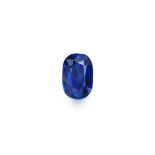 NO RESERVE - AN UNMOUNTED UNHEATED KASHMIR SAPPHIRE oval cut, 3.97 carats. Accompanied by two fac...