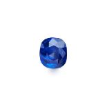 NO RESERVE - AN UNMOUNTED UNHEATED KASHMIR SAPPHIRE cushion cut, 4.07 carats. Accompanied by two ...