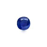 NO RESERVE - AN UNMOUNTED UNHEATED KASHMIR SAPPHIRE cushion cut, 4.67 carats. Accompanied by two ...