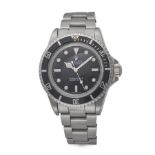 ROLEX - A VINTAGE ROLEX OYSTER PERPETUAL NO DATE SUBMARINER WRISTWATCH in stainless steel, 5513, ...
