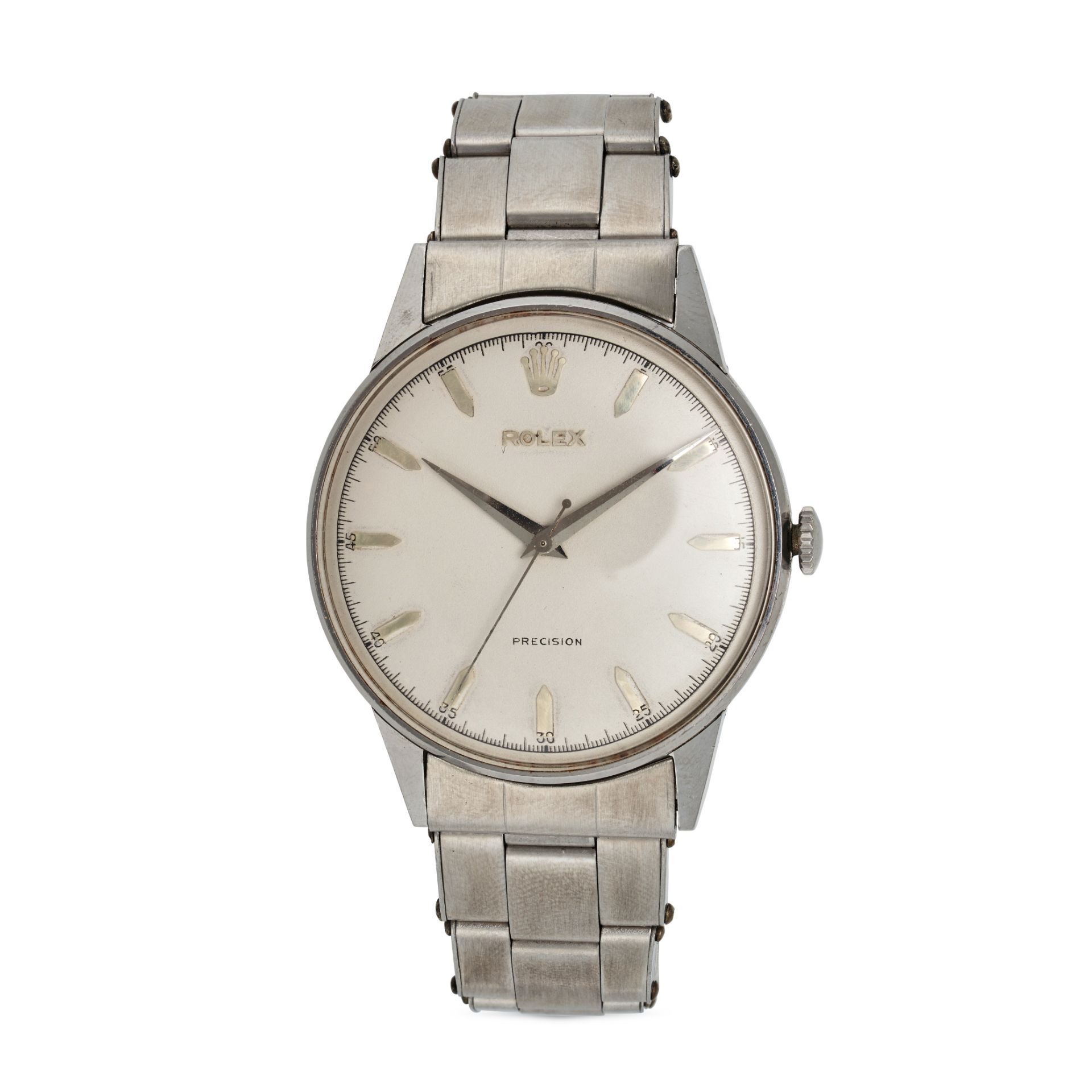ROLEX - A VINTAGE ROLEX PRECISION WRISTWATCH in stainless steel, 9022, cal. 1210, seventeen jewel...