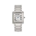 CARTIER - A CARTIER TANK FRANCAISE AUTOMATIC WRISTWATCH in stainless steel, model ref 2302, c.200...