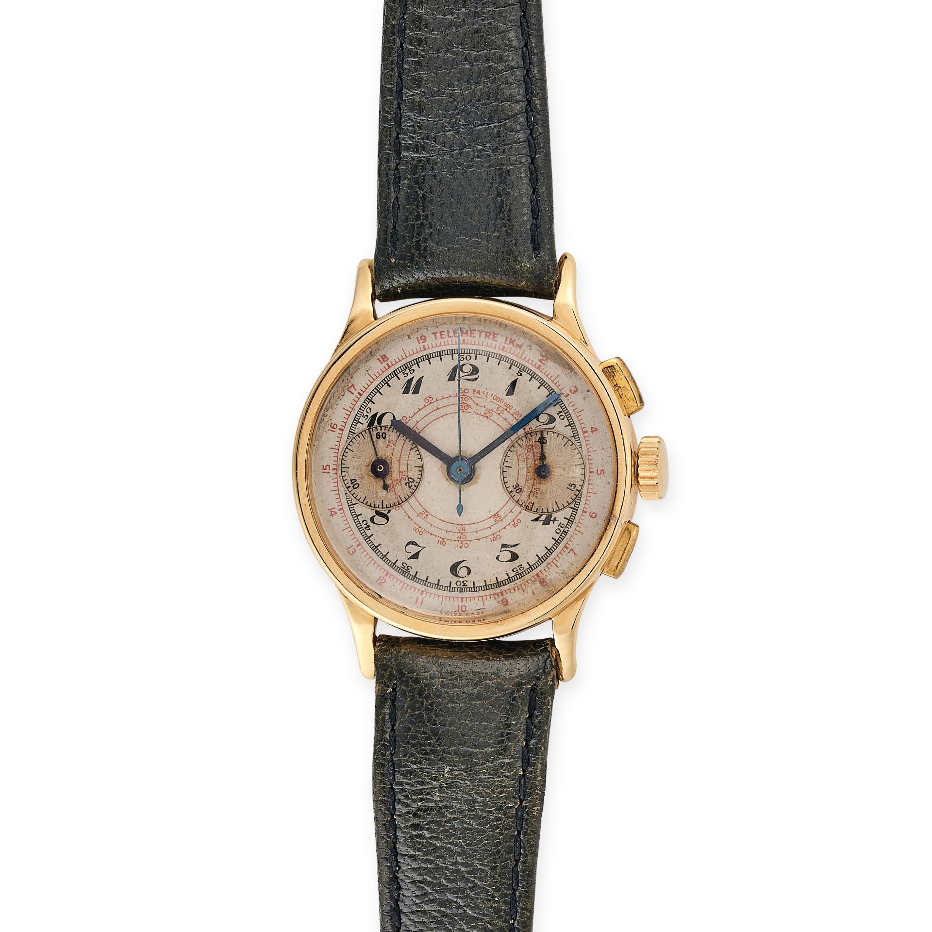 UNIVERSAL - A VINTAGE UNIVERSAL CHRONOGRAPH WRISTWATCH in 18ct yellow gold, 567500, the circular ...