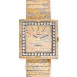 OMEGA - A DIAMOND OMEGA MEISTER WRISTWATCH in gold, cal.540, seventeen jewels, c.1961, tricolour ...