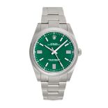 ROLEX - A ROLEX OYSTER PERPETUAL 41 WRISTWATCH in stainless steel, 124300, serial 295FXXXX, late ...