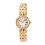 CARTIER - A CARTIER PANTHERE VENDOME WRISTWATCH in 18ct yellow gold, 66920, quartz movement, the ...