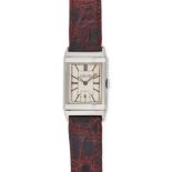 JAEGER-LECOULTRE - A VINTAGE JAEGER REVERSO MONOFACE WRISTWATCH in stainless steel, 8131, the rec...