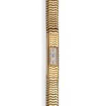 CARTIER / JAEGER-LECOULTRE - AN IMPORTANT LADIES CARTIER COCKTAIL BRACELET WATCH in 18ct yellow g...