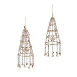 SOLANGE AZAGURY-PARTRIDGE, A PAIR OF DIAMOND AND ROCK CRYSTAL DROP EARRINGS in white gold, each c...